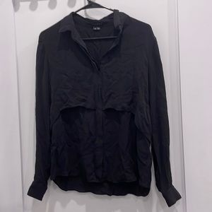 Theory 100% Silk Button Down Blouse